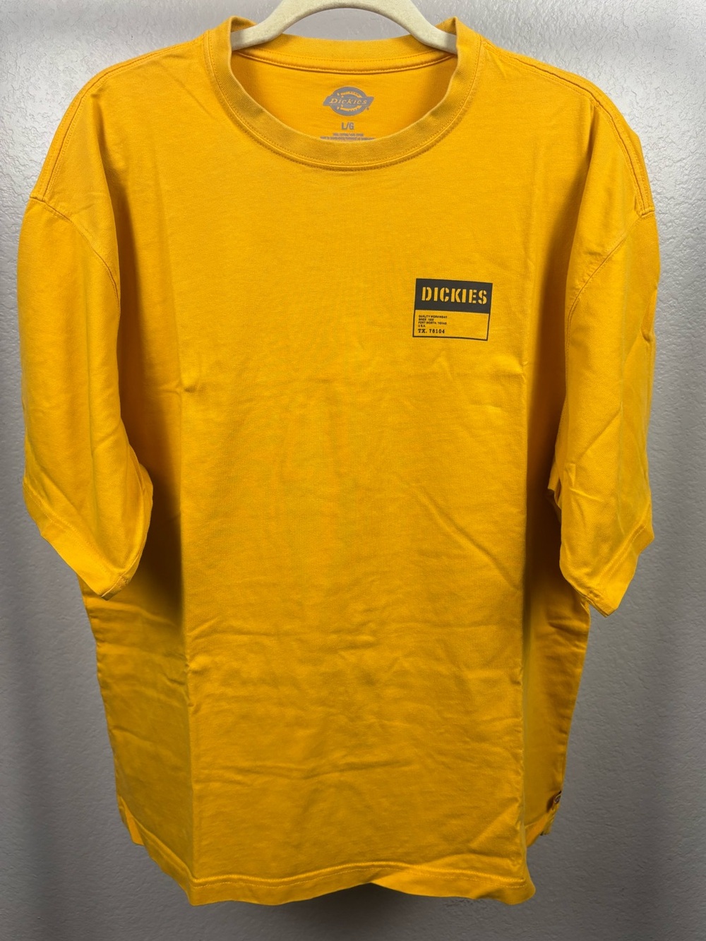 Dickies Men's Yellow Short-Sleeve Logo T-Shirt